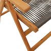 vidaXL Reclining Garden Chairs 4 pcs Grey Solid Wood Acacia