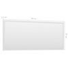 vidaXL Bathroom Mirror High Gloss White 90x1.5x37 cm Engineered Wood