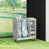vidaXL Golf Cabinet with Wheel Plain Concrete Grey 90 x 45 x 98 cm