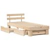 vidaXL Bed Frame with Headboard Natural 80 x 200 cm Solid Pine Wood