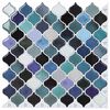 vidaXL Lanturn Tile 20 pcs Blue Green 27 x 27 cm Polyurethane and PET