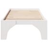vidaXL Bed Frame White 75 x 190 cm Solid Pine Wood