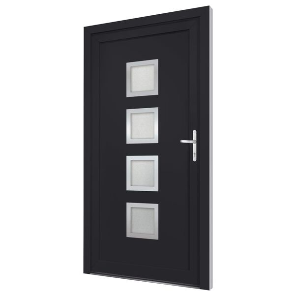 vidaXL Front Door Anthracite 98x190 cm PVC