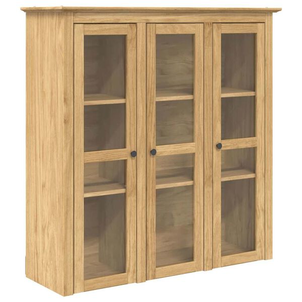 vidaXL Cabinet with Glass Doors BODO Honey Brown