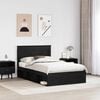 vidaXL Bed Frame with Headboard Black 120 x 190 cm Solid Pine Wood