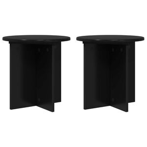 vidaXL Plant Stand 2 pcs Black 40 x 40 x 40 cm Engineered Wood