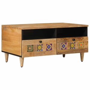 vidaXL Coffee Table Natural 80 x 54 x 40 cm Solid Mango Wood