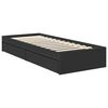 vidaXL Storage Bed with Headboard Black 70 x 190 cm Engineered Wood