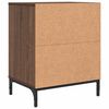 vidaXL Bedside Cabinet 2 pcs Brown oak 49 x 36 x 61 cm Engineered wood