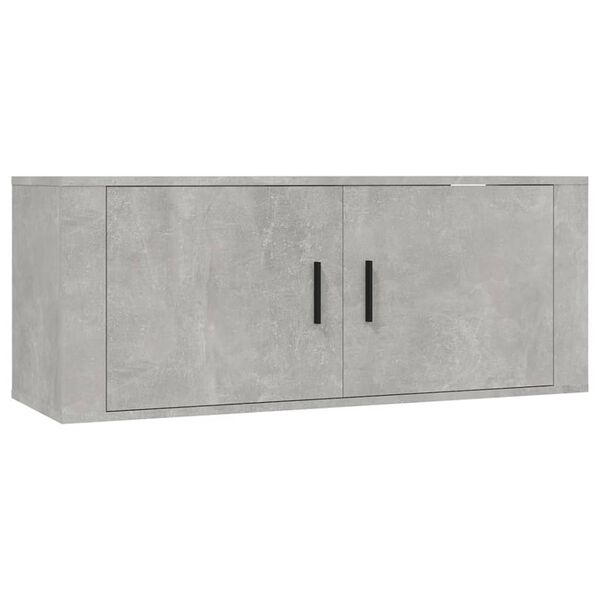 vidaXL 8 Piece TV Cabinet Set Concrete Grey Engineered Wood