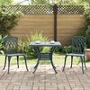 vidaXL Garden Table Set 3 pcs Green Cast Aluminium