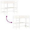 vidaXL Loft Bed without Mattress White 90x190 cm Single Solid Wood Pine