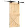 vidaXL Sliding Door 95 x 210 cm Solid Pine Wood (Untreated)