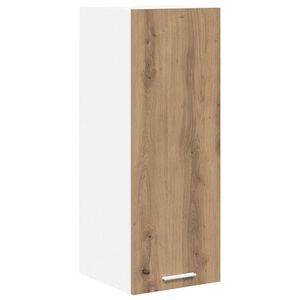 vidaXL Hanging Cabinet with Door Artisan Oak and White 30 x 31 x 80 cm
