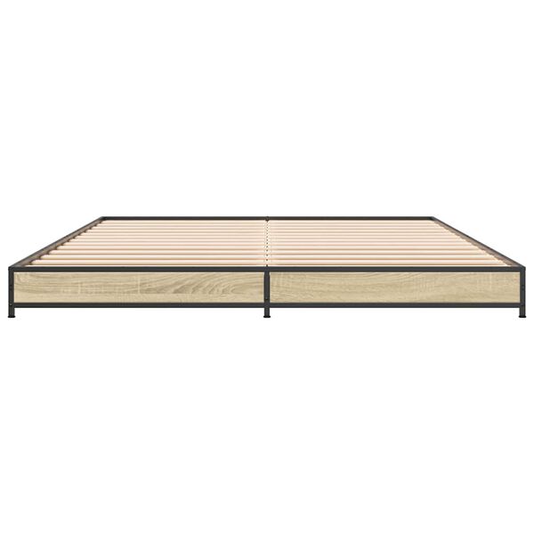 vidaXL Bed Frame without Mattress Sonoma Oak 120x200 cm