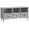 vidaXL TV Cabinet Grey Sonoma 102 x 34.5 x 50 cm Engineered Wood