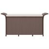 vidaXL Garden Bench with Cushion Brown 116x46x57 cm Poly Rattan