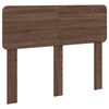 vidaXL Bed Frame with Headboard Brown Oak 135 x 190 cm Engineered Wood