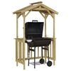 vidaXL BBQ Shed Brown 133.5 x 63 x 200 cm Impregnated pine wood