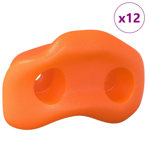 vidaXL Climbing Hold 12 pcs Orange 100 x 67 x 43 mm PP