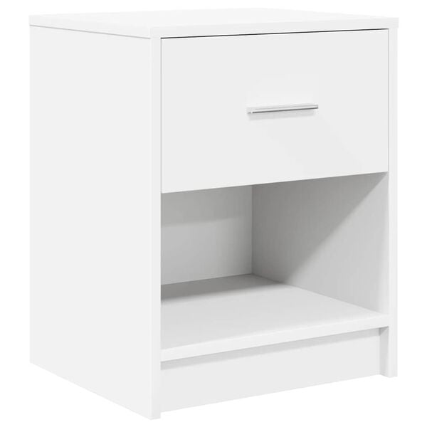 vidaXL Bedside Cabinet with Drawer White 40x34x50 cm