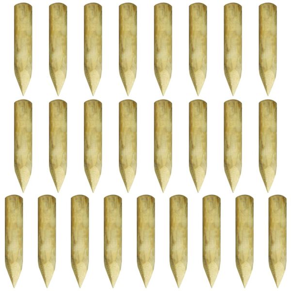 vidaXL Lawn Log Edgings 25 pcs 5x30 cm