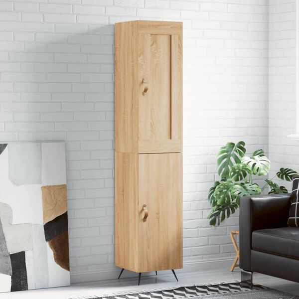 vidaXL Highboard Sonoma Oak 34.5x34x180 cm Engineered Wood