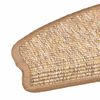 vidaXL Stair Mats 15 pcs 65x21x4 cm Light Brown Half Round Large