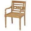 vidaXL Batavia Chairs 2 pcs Solid Teak Wood