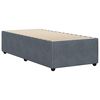 vidaXL Bed Frame without Mattress Dark Grey Single Velvet