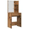 vidaXL Dressing Table Set with LED Old Wood Engineered Wood
