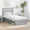 vidaXL Bed Frame Grey Sonoma 100 x 200 cm Solid Pine Wood