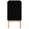 vidaXL Sideboard Black 88.5x40x80 cm MDF and Rattan