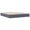 vidaXL Ottoman Bed Frame No Mattress Dark Grey Super King Velvet