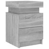 vidaXL Bedside Cabinets with LED Lights 2 pcs Grey Sonoma 35x39x55 cm