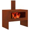 vidaXL Fire Pit Brown 80 x 50 x 96 cm Weathering Steel