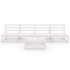 vidaXL 5 Piece Garden Lounge Set White Solid Wood Pine