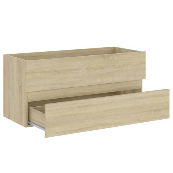 vidaXL Sink Cabinet Sonoma Oak 100x38.5x45 cm Engineered Wood