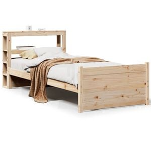 vidaXL Bed Frame with Headboard without Mattress 90x190 cm Single