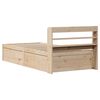 vidaXL Bed Frame with Headboard 100x200 cm Solid Wood Pine
