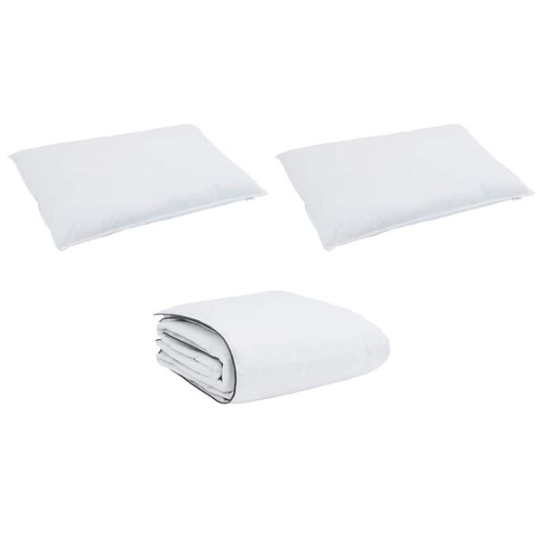 vidaXL Winter Duvet with Pillow 3 pcs White Down Feather