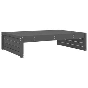 vidaXL Garden Footstool Grey 120x80 cm Solid Wood Pine