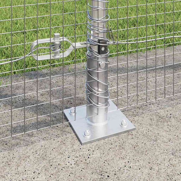 vidaXL Fence Post Silver 25 x 1.4 m (19 x 19 mm mesh) Steel