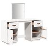 vidaXL Dressing Table Set with a Mirror White Solid Wood Pine
