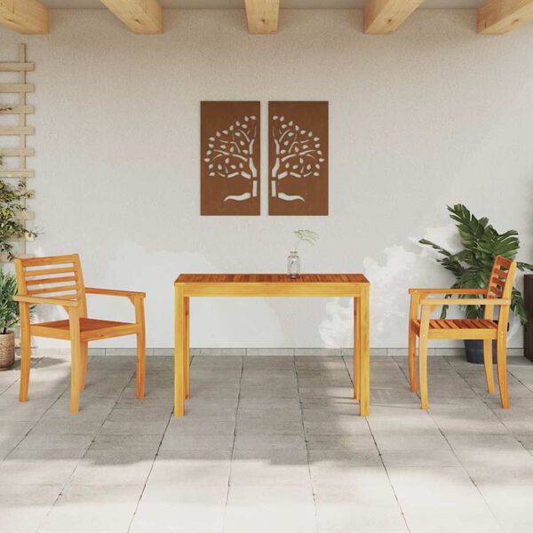 vidaXL Garden Dining Set 3 pcs Brown Solid Acacia Wood