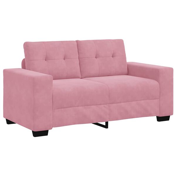 vidaXL Sofa Pink 160 x 77 x 82 cm Poly velvet