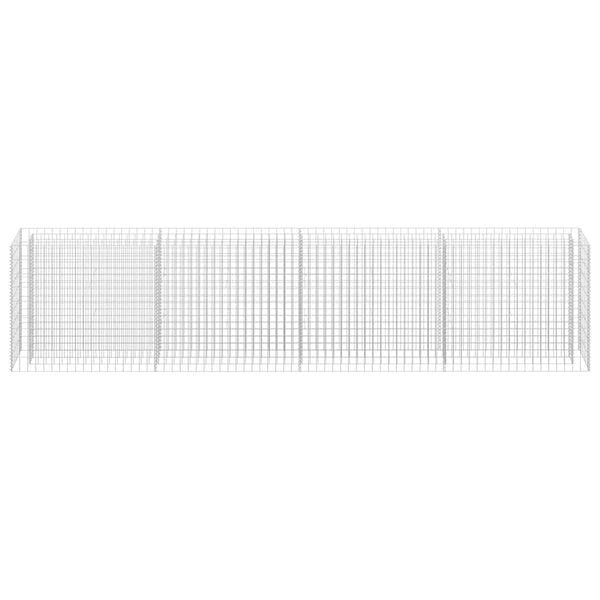 vidaXL Gabion Raised Bed Galvanised Steel 360x30x90 cm