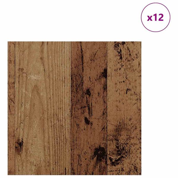 vidaXL Decor Panels 12 pcs Old Wood 30 x 30 x 0.27 cm Engineered Wood