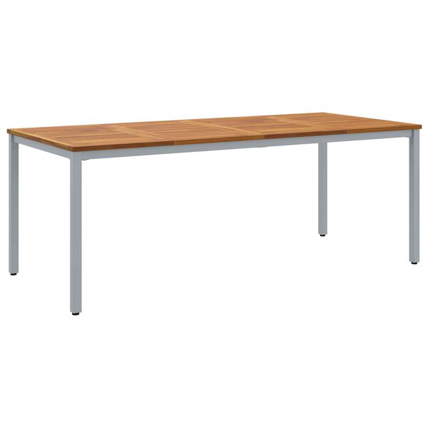 vidaXL Outdoor Table Natural and Grey 200 x 90 x 75 cm
