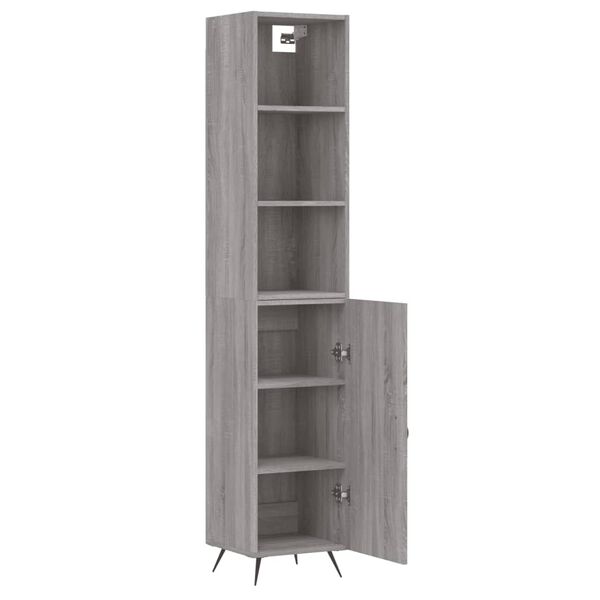 vidaXL Highboard Grey Sonoma 34.5x34x180 cm Engineered Wood